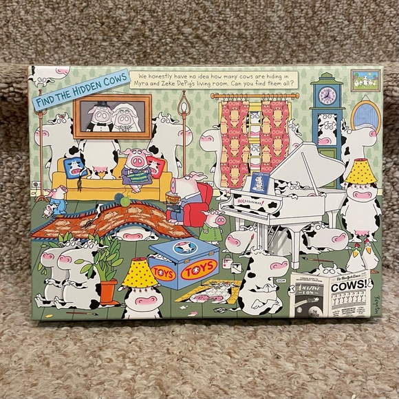 Sandra Boynton: Hidden Cows 1,000-PIECE Puzzle by Sandra Boynton, Complete, EUC - Picture 1 of 7